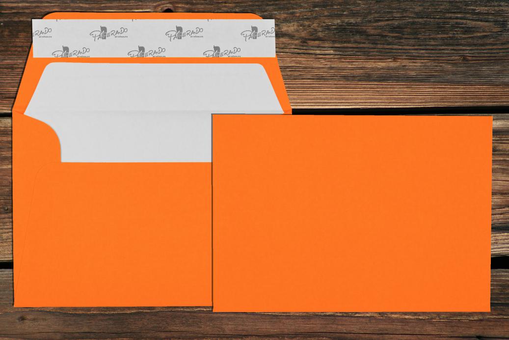 Briefhüllen mit Seidenfutter C6 114x162 mm Haftklebend Orange gerippt 100 g/qm